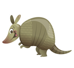 Cartoon armadillo animal