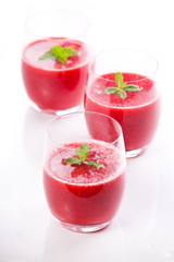 Glasses Of Strawberry Juice