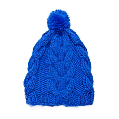 winter cap on white background