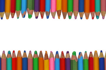 background with colorful pencils