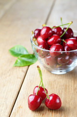 Bowl of organic Cherries