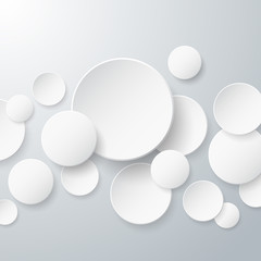 Floating Paper Circles Background