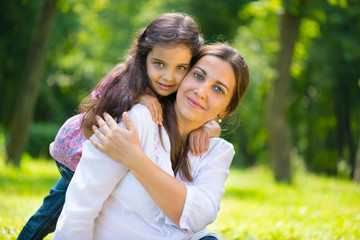 Happy young mother with her daughter