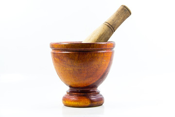 Wooden mortar