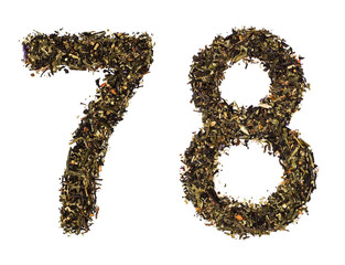 The numbers from green tea with herbs