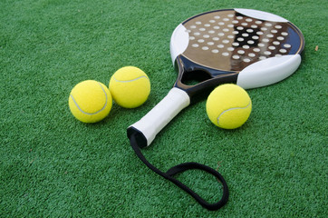 Paddle Tennis objects on Turf