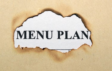 Menu plan on paper hole