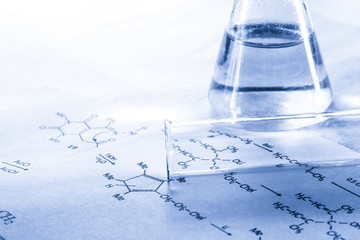 Chemistry with reaction formula in toning