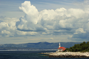 Fototapeta na wymiar Lighthouse on Brac island Croatia