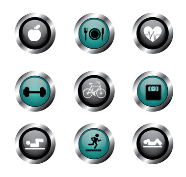 fitness buttons