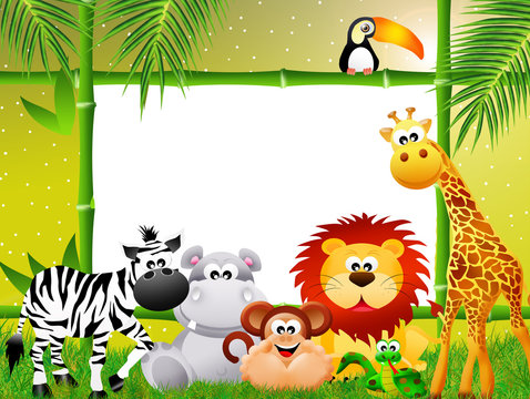 Zoo animals cartoon