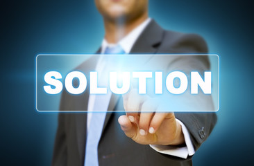 Businessman solution concept
