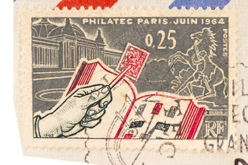 Old French post stamp