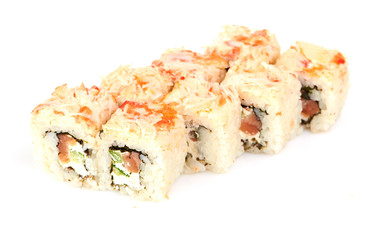 sushi, rolls isolated on white