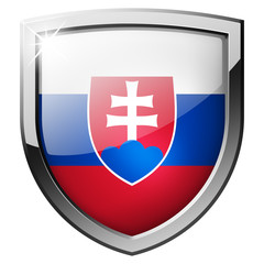 Fototapeta premium slovakia flag shield