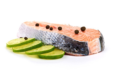 salmon and lime