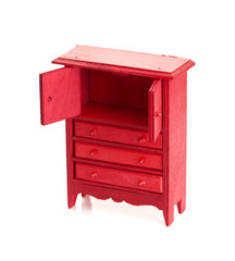 red cabinet for children