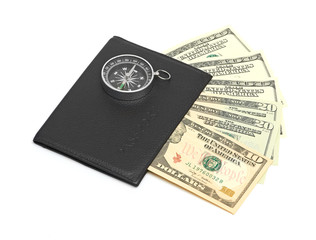 Obraz premium Passport and ticket isolated on white