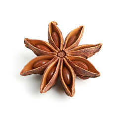 Star anise isolated on white background