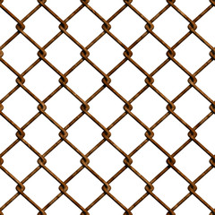 Naklejka premium Rusty fence (Seamless texture)