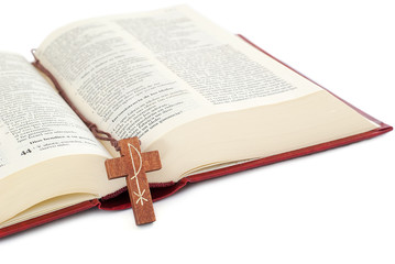 Crucifix on a Bible