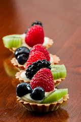 Fresh mini fruit tarts
