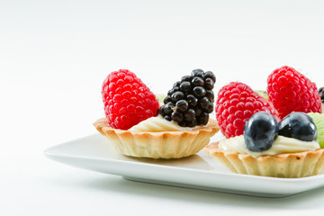Fresh mini fruit tarts