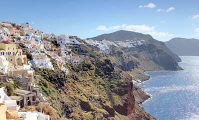 Fototapeta na wymiar Wyspie Santorini