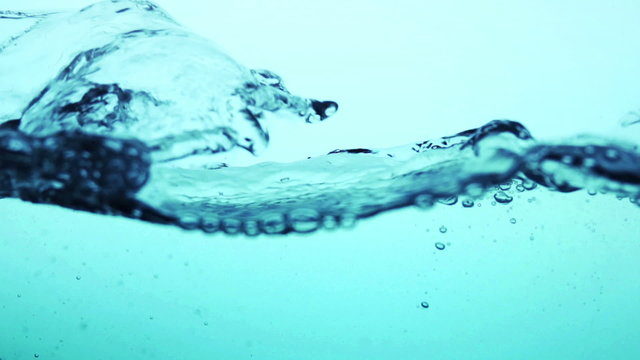 water splash with bubbles of air