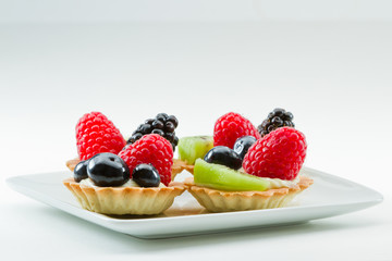 Fresh mini fruit tarts