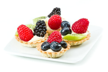 Fresh mini fruit tarts