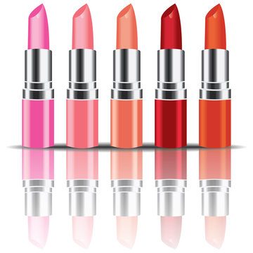 colorful lipstick vector