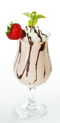 strawberry chocolate milk shake