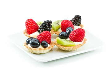 Fresh mini fruit tarts