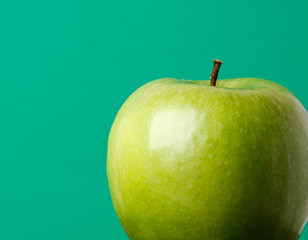 Green apple , isolated on white background