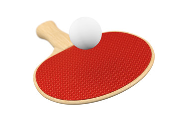 Ping-pong racket and ball