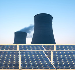 Cooling tower at nuclear power plant