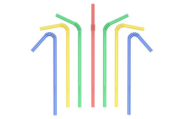 Colorful drinking straws