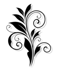 Abstract floral pattern in retro style