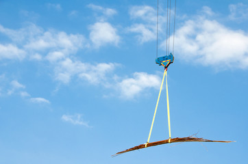 Fototapeta premium Crane steel hook lifting metal