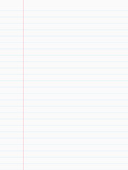 Lined paper and Note Paper. Vector Illustration.