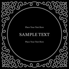 Dotterd jewelry frame on black