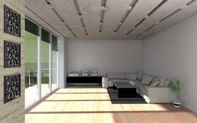 Fototapeta na wymiar modern livingroom interior | Wohndesign
