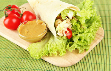 Kebab - grilled meat and vegetables,