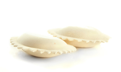 Fototapeta na wymiar Raw dumplings, isolated on white