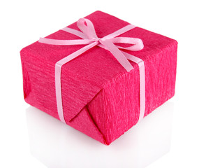 Romantic parcel isolated on white