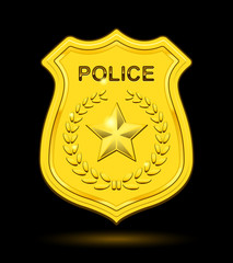 Gold Police Badge