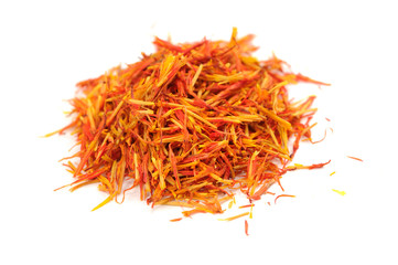 Safflower (Substitute for Saffron) Isolated on White Background