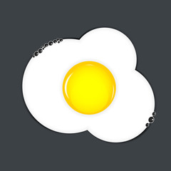 Fried eggs vector illustration