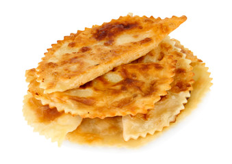 Tasty chebureks, isolated on white